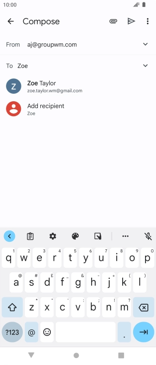 Press the required contact. Press the required contact.