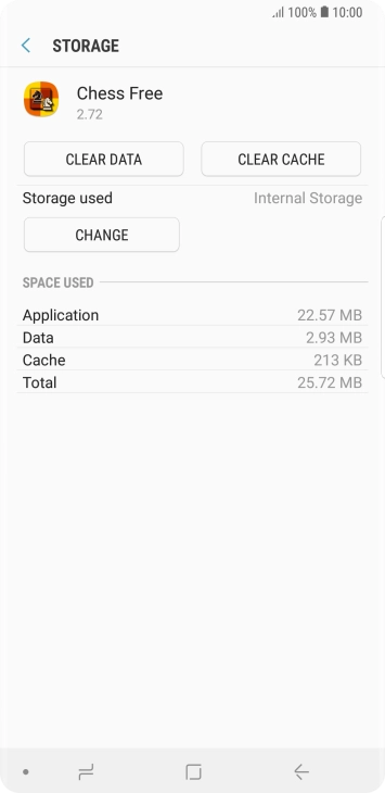 Press CLEAR CACHE.