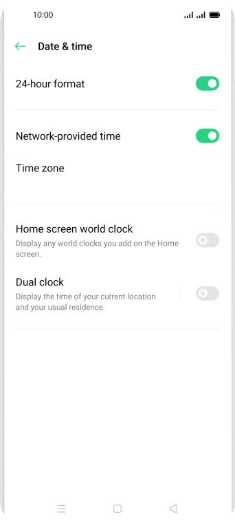 Press the Home key to return to the home screen.
