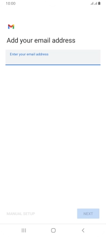 Press the field below 'Enter your email address' and key in your email address.