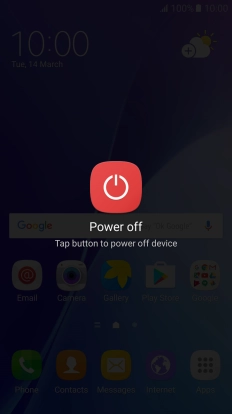 Press Power off.