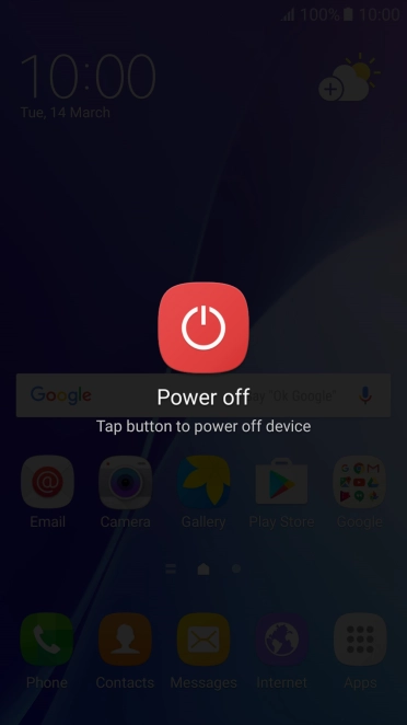 Press Power off.