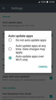 Press Do not auto-update apps to turn off the function.