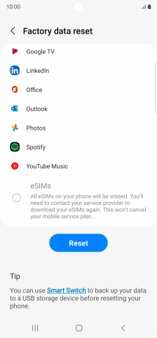 Press Reset.