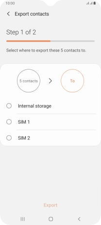 Press the required SIM.