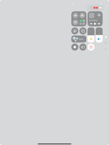 Press the screen recording icon to stop the recording.
