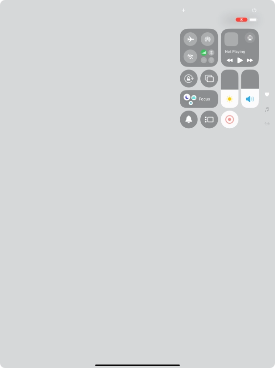 Press the screen recording icon to stop the recording.