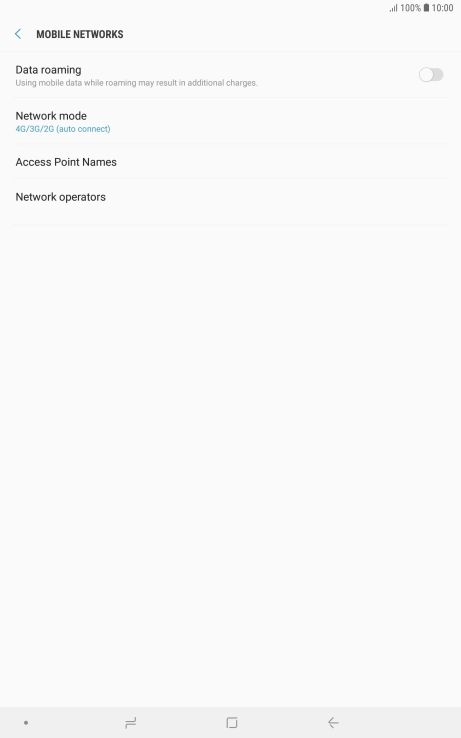 Press Network mode.