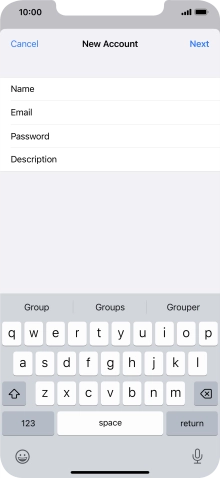 Press Description and key in the required name.