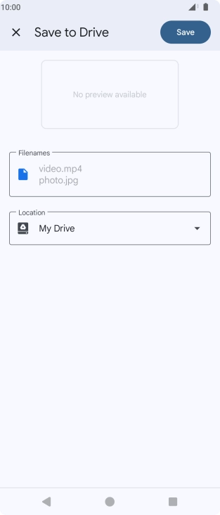 Press the field below 'Location' and go to the required folder.