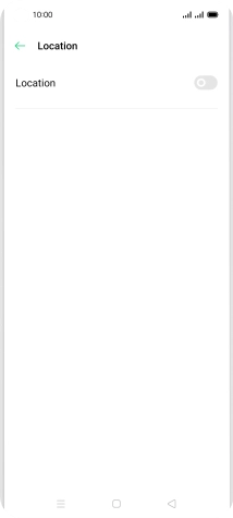 Press the indicator next to 'Location' to turn the function on or off.