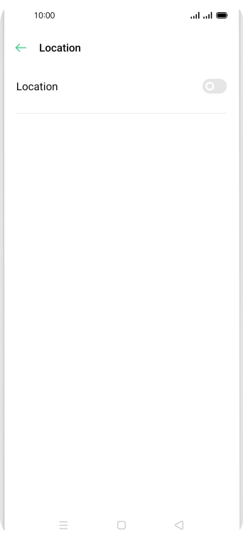 Press the indicator next to 'Location' to turn the function on or off.