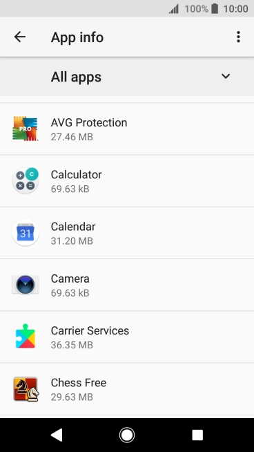 Press the required app.