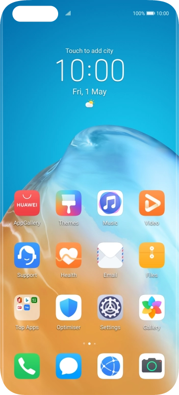 Press the message icon.