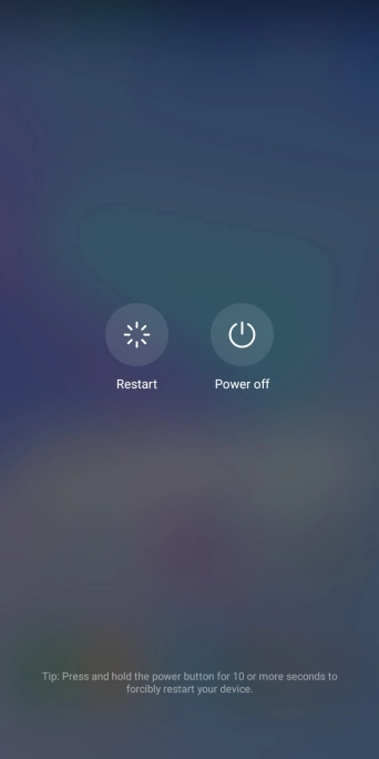 Press Power off.