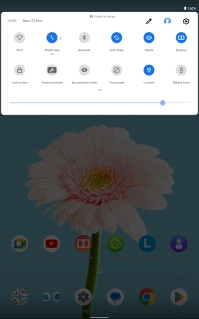 Press the settings icon.