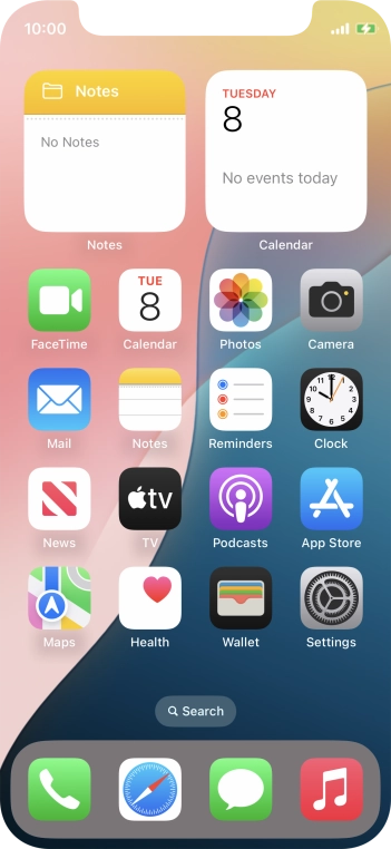 When the battery charging icon is displayed, charging is in progress.