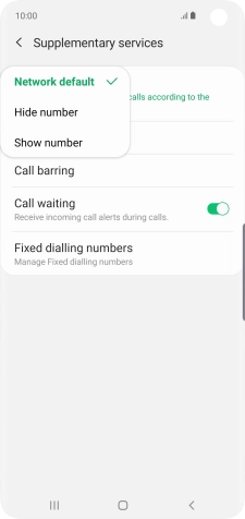 Press Show number to turn on caller identification.