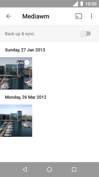 Press and hold any picture or video clip.