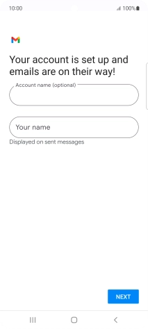 Press the field below 'Account name (optional)' and key in the required name.