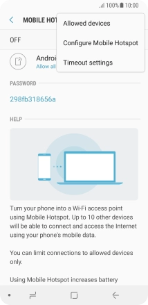 Press Configure Mobile Hotspot.