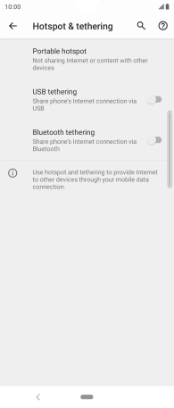 Press Portable hotspot.