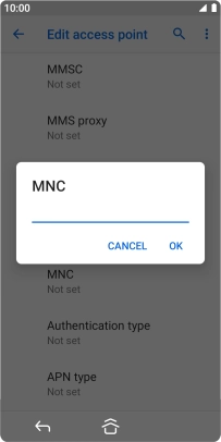 Key in 10 and press OK.
