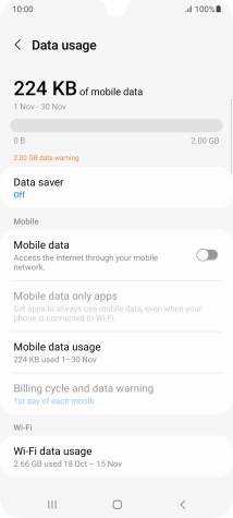 The total data usage is displayed.