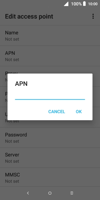 Key in wap.o2.co.uk and press OK.