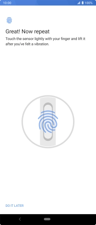 Follow the instructions on the screen to add your fingerprint.