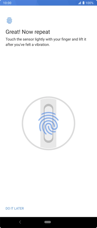 Follow the instructions on the screen to add your fingerprint.