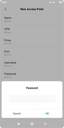 Key in p and press OK.