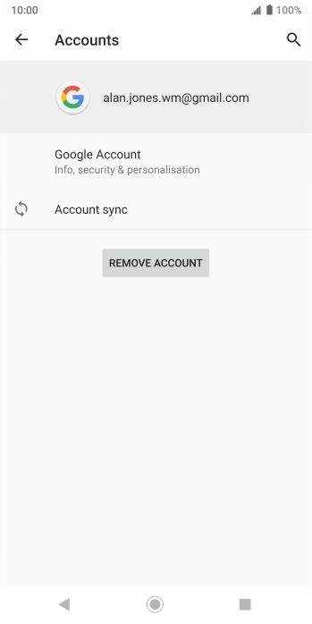 Press Account sync.