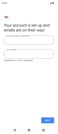 Press the field below 'Account name (optional)' and key in the required name.