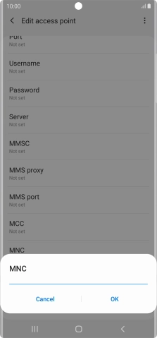 Key in 10 and press OK.