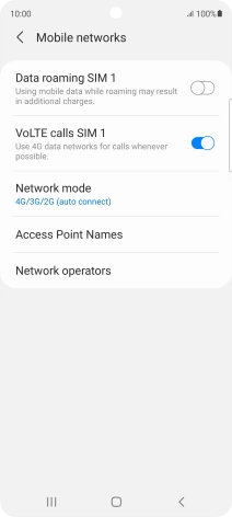 Press Network mode.