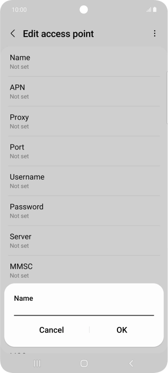 Key in O2 UK MMS and press OK.