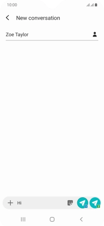 Press the send icon next to the required SIM when you've written your text message.