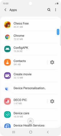 Press the required app.