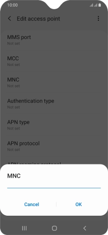 Key in 10 and press OK.