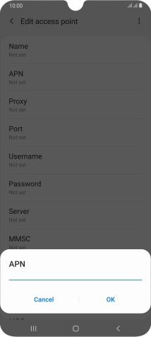 Key in wap.o2.co.uk and press OK.