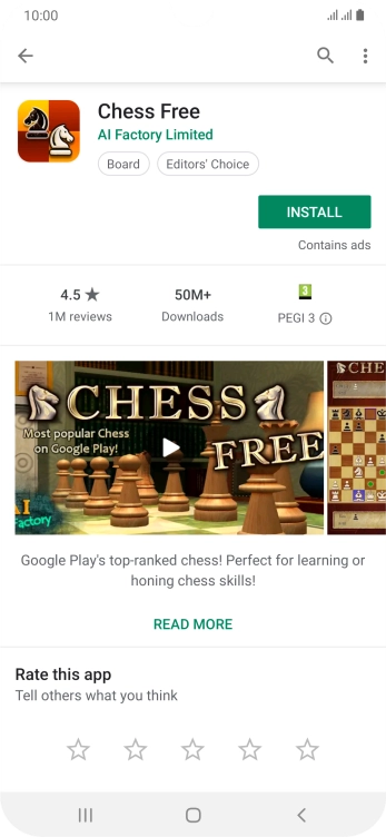 Press INSTALL and follow the instructions on the screen to install the app.