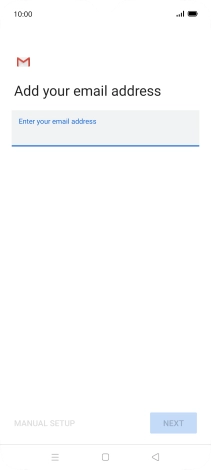 Press the field below 'Enter your email address' and key in your email address.