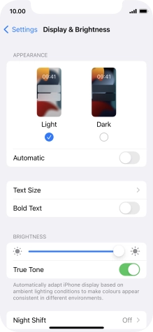 Press Dark.