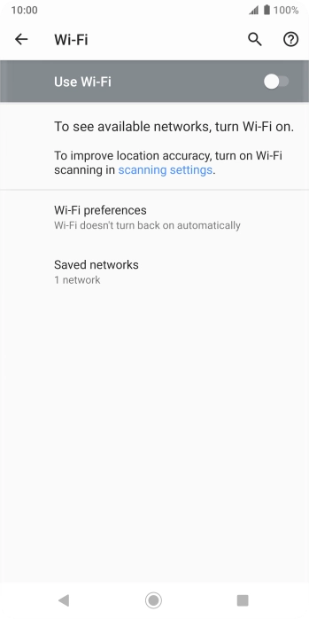 Press Wi-Fi preferences. Press Wi-Fi preferences.