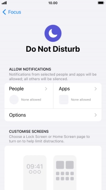 Press People and follow the instructions on the screen to select which contacts you would like to receive calls and notifications from when Do Not Disturb is turned on.