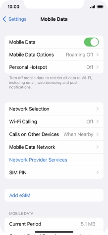 Press Mobile Data Network.
