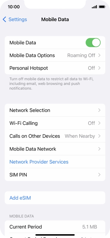Press Mobile Data Network.