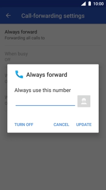 Press TURN OFF.