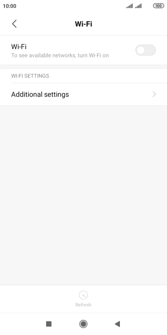 Press the indicator next to 'Wi-Fi' to turn on the function.
